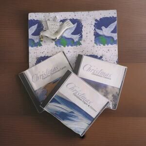 Dove of Peace Christmas Ornament - W/ Christmas Music CDs & Dove Wrapping Paper